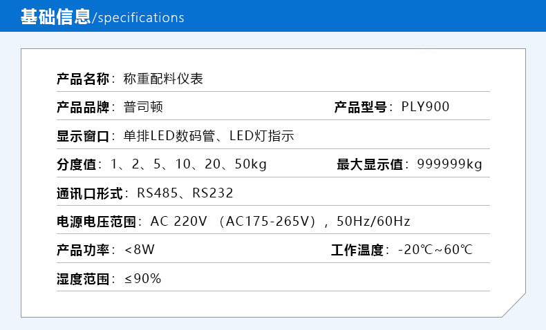 PLY900仪表